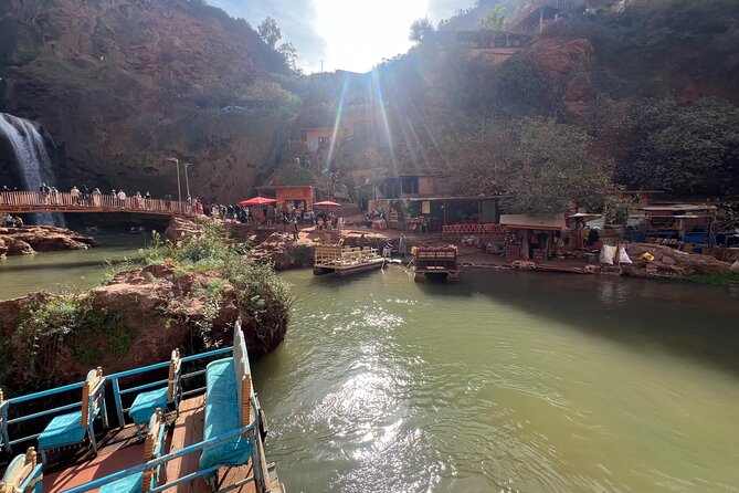 Guided Small Group Tour to Ouzoud Waterfalls & Boat Ride - Getting close by boat
