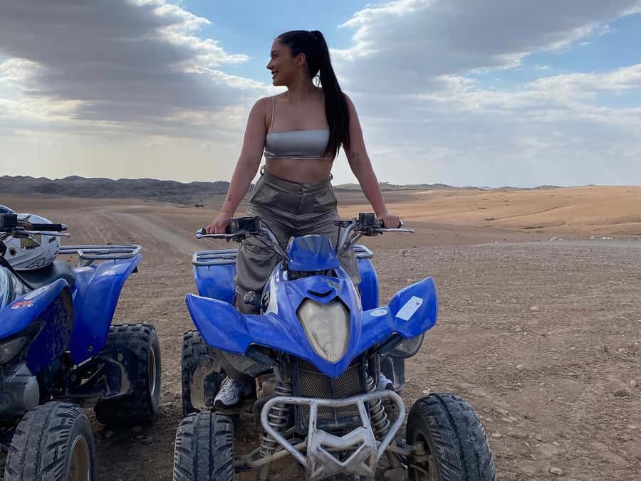 Half day Quad biking at Agafay Desert - Getting familiar with the quad before the ride