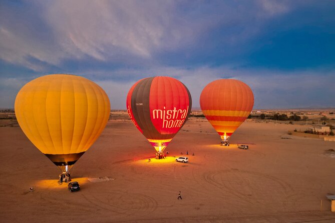 Hot Air Balloon Rides in Marrakesh: Sunrise, Desert, Atlas ... - Coffee, tea, and the balloon inflation