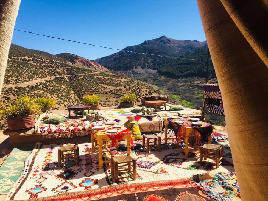 imlil valley atlas mountains guided walk & lunch with locals - Arriving in Imlil Valley beneath Mount Toubkal