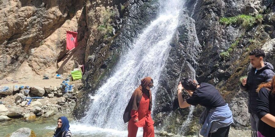 imlil valley atlas mountains guided walk & lunch with locals - Lunch on a terrace in Ait Souka