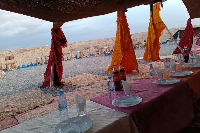 Luxury Agafay Desert : Quad Bike, Camel Ride, Pool & Dinner Show - A quiet camel ride in traditional blue dress