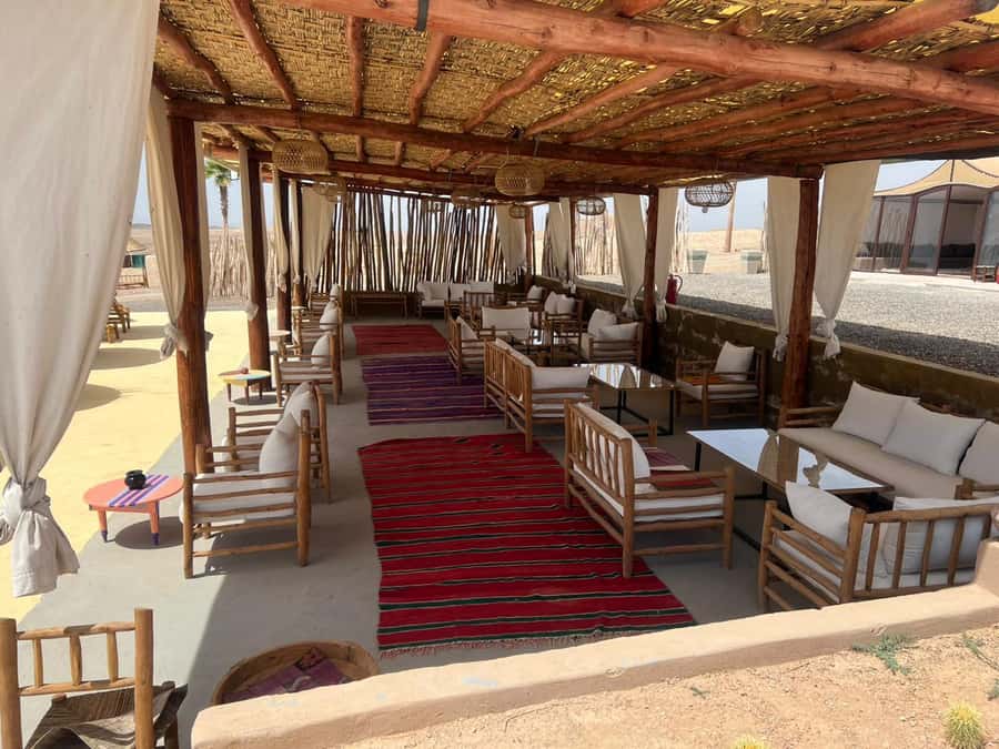 Luxury Agafay Desert : Quad , Camel Ride, Pool & Dinner Show - Moroccan food under the evening sky