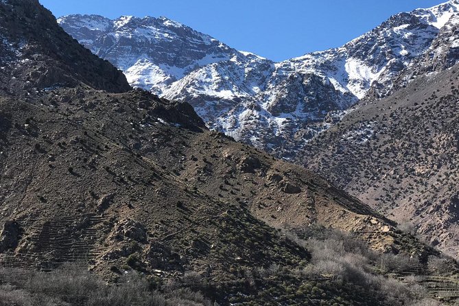 Luxury day trip: Three valleys & camel ride Agafay Desert - Walking through Imlil Valley to the waterfalls