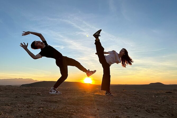 Magical dinner, sunset, music and fire show in Agafay desert - A three-course Moroccan dinner at camp