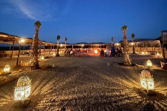 Magical dinner, sunset, music and fire show in Agafay desert - Berber music, dancing, and the fire show