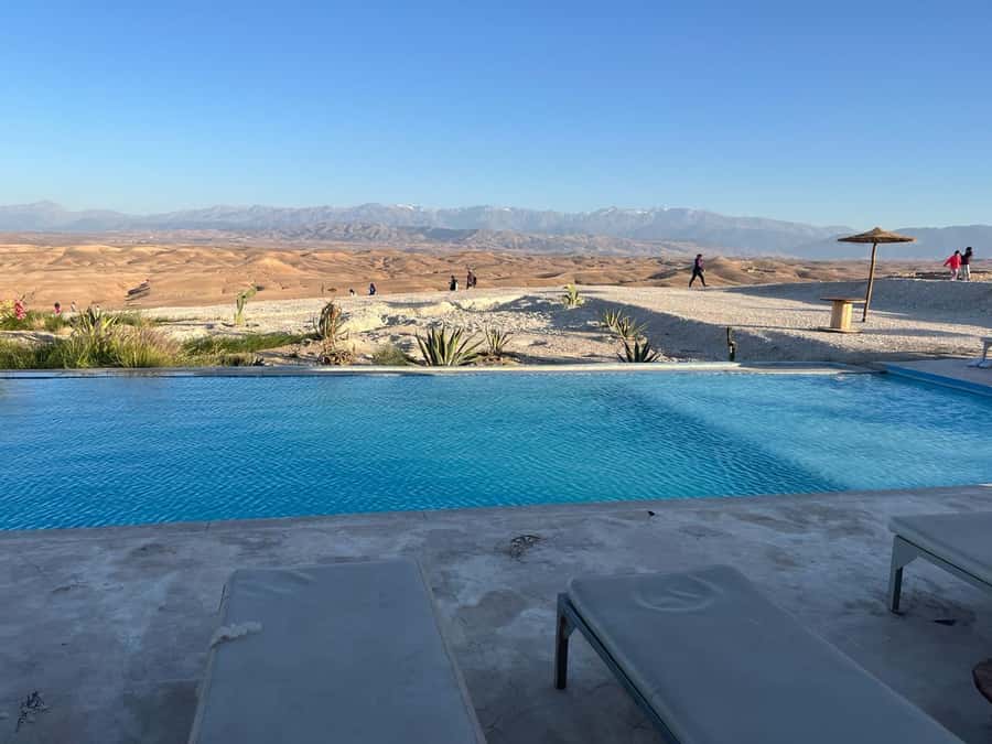 Marrakech: A magical trip to Agafay with lunch and pool - Tea, pastries, and the first desert stop