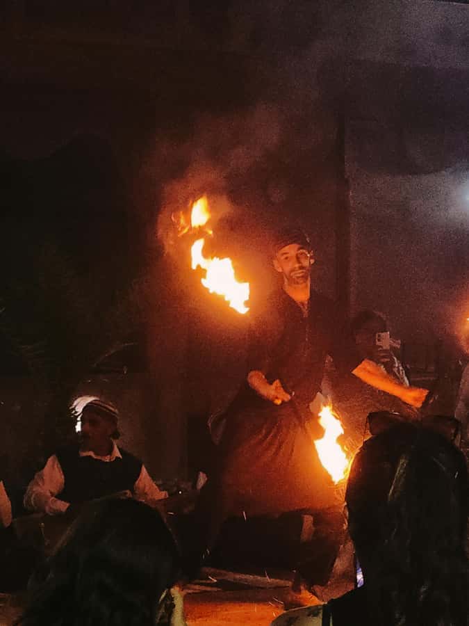 Marrakech: Agafay Camel Ride & Dinner with Fire Show Tour - Live music and the fire show