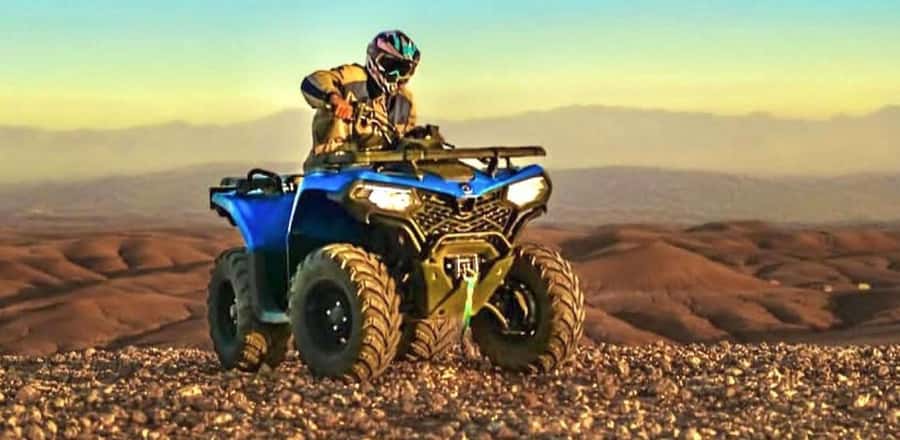 Marrakech: Agafay Desert Camel, Quad Bike & Dinner Show - Mint tea, safety instructions, and the quad-bike start