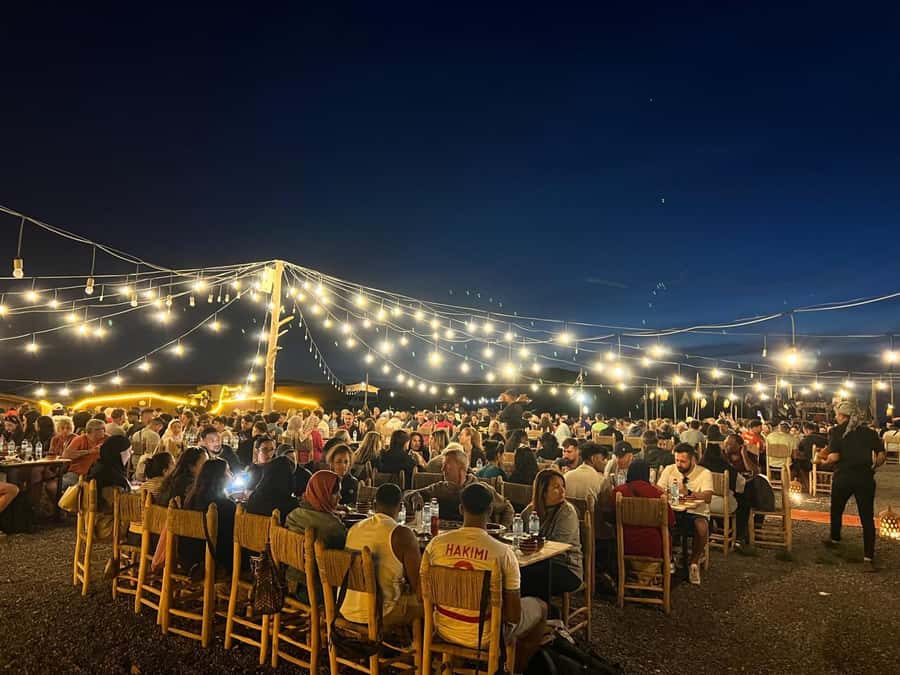 Marrakech: Agafay Desert Camel Ride, Dinner, Fire Show - A desert pool when the heat calls