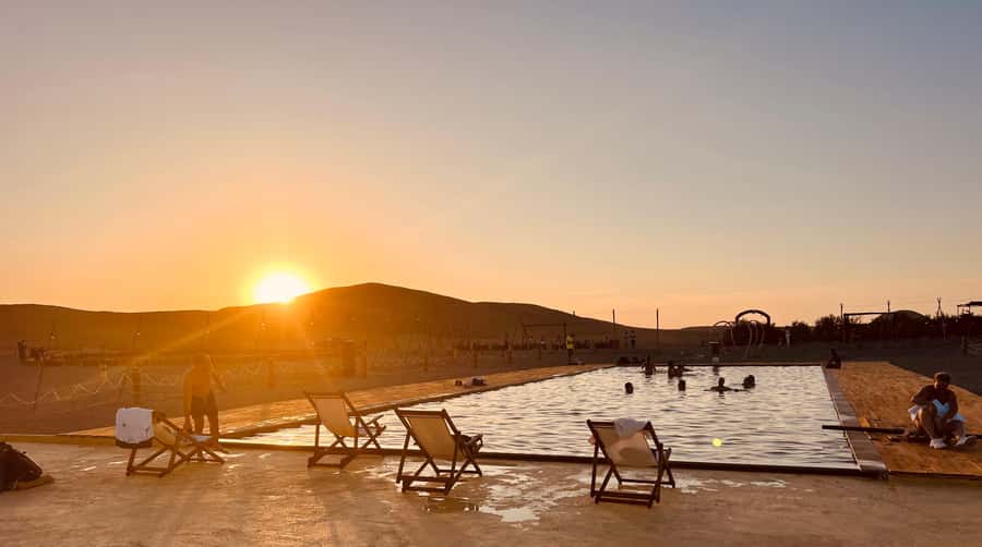 Marrakech: Agafay Desert Camel Ride, Dinner, Fire Show - The argan oil stop and Moroccan tea
