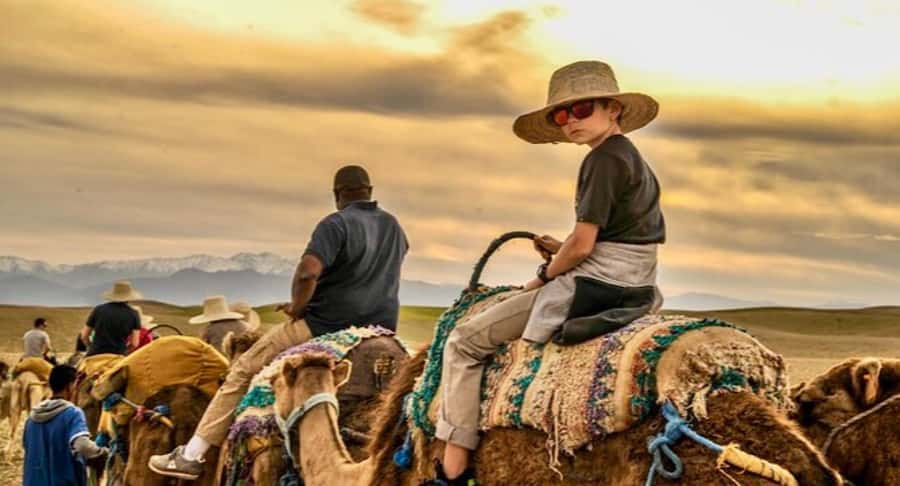 Marrakech: Agafay desert camel ride with dinner & spectacle - Reaching Agafay from Marrakech around sunset