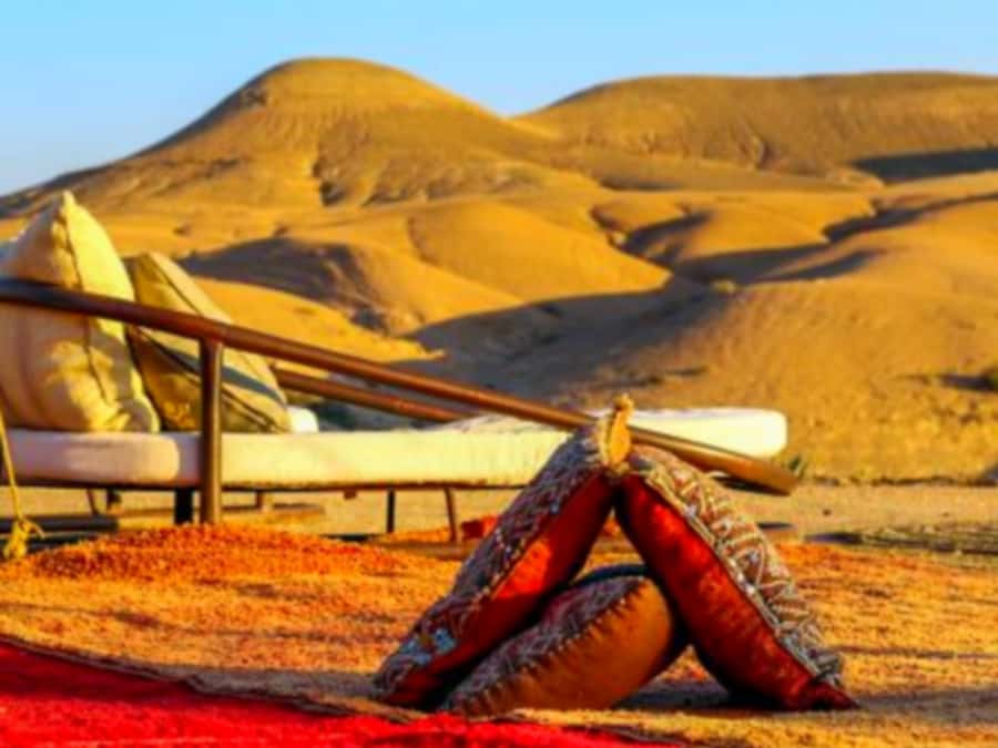 Marrakech: Agafay Desert Camp Lunch with Camel Ride and Pool - The camel ride and desert views