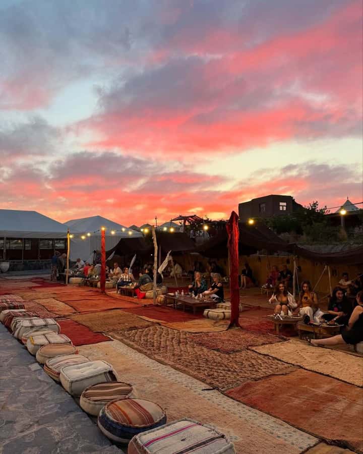 Marrakech: Agafay Desert Escape with Quad or Camel Ride - Welcome tea, camp setting, and pool time