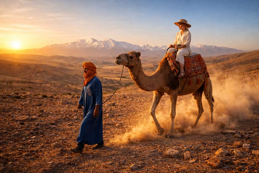 Marrakech: Agafay Desert Escape with Quad or Camel Ride - Pickup from Marrakech and the ride into the desert