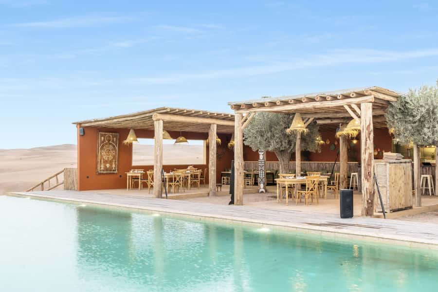 Marrakech: Agafay Desert Inara Camp Pool Day Pass with Lunch - Pool Time With Atlas Mountain Views