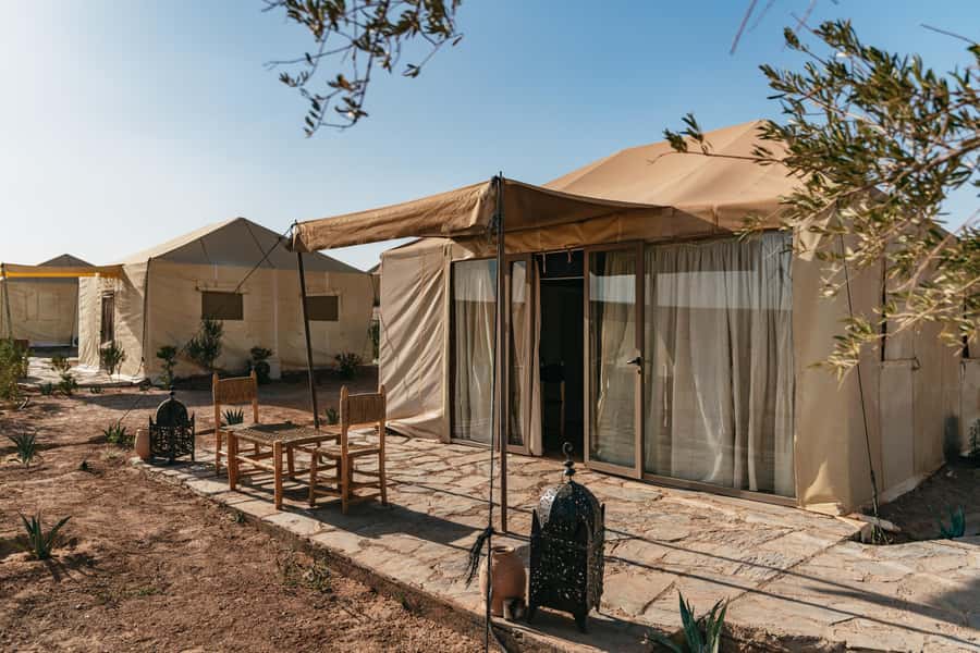 Marrakech: Agafay Desert Magical Overnight with Dinner Show - Pool time under the desert sun