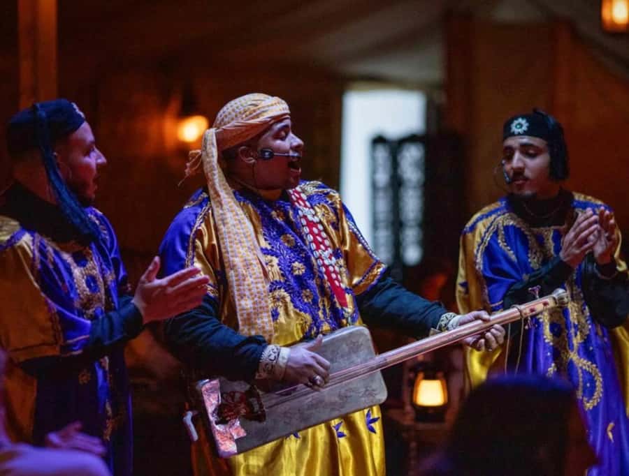 Marrakech: Agafay Desert Overnight Stay, Dinner & Activities - Music, dancing, fire, and guitar after dark