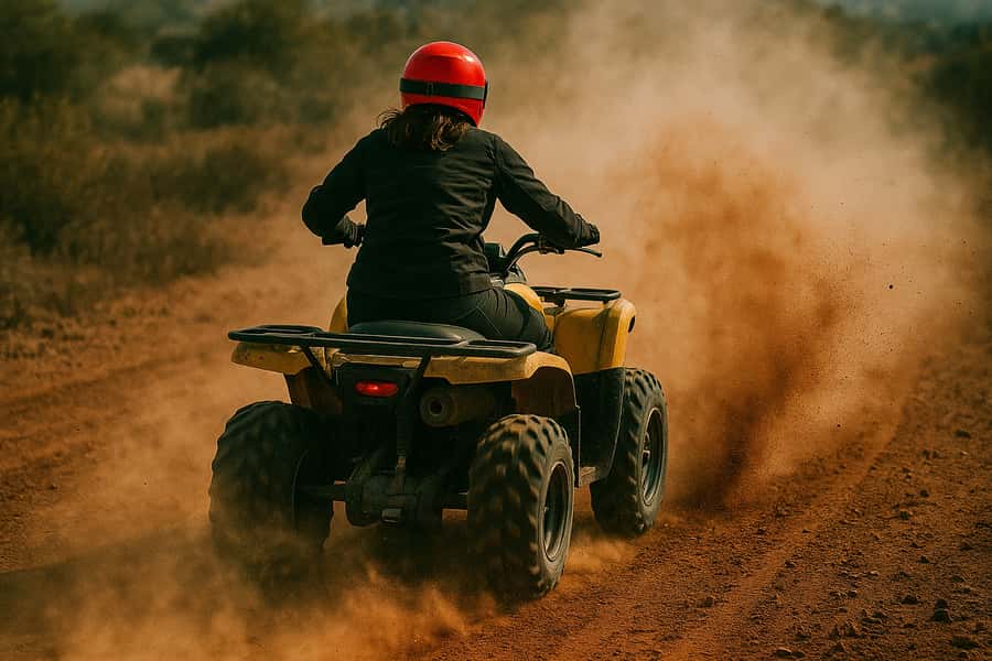 Marrakech: Agafay Desert Quad Bike with Camels & Dinner Show - Camel riding beneath the Atlas Mountains