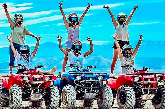 Marrakech: Agafay Desert Quad Biking & Camel Trek & Dinner & Show - Pickup from Marrakech and the ride to camp