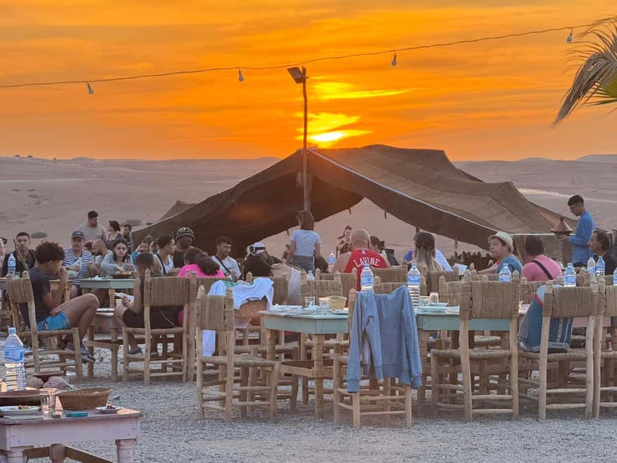 Marrakech: Agafay Desert Quad Biking Tour with Dinner-Show - Tea, argan oil, and the stop before dinner