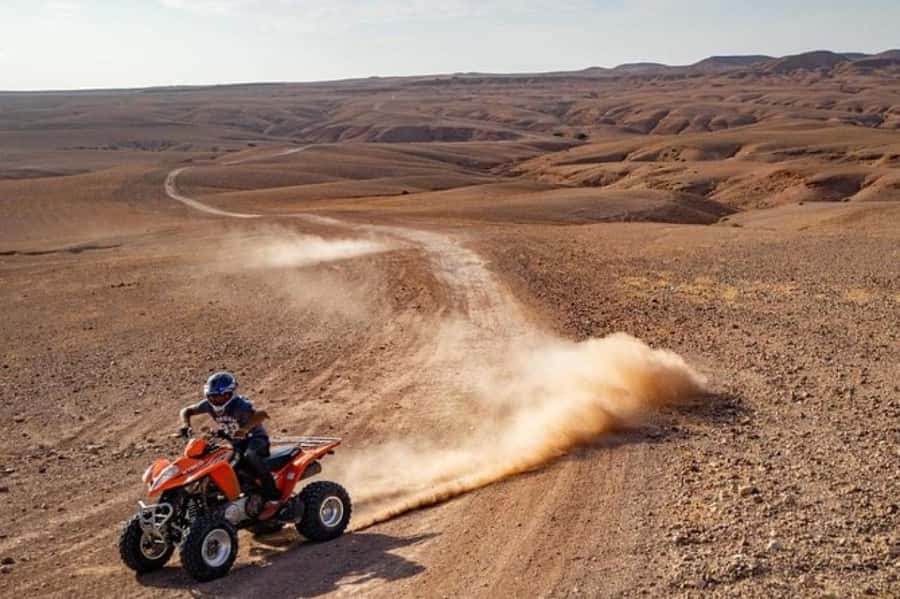 Marrakech: Agafay Desert Quad Biking Tour with Dinner-Show - Music, campfire, and the fire show