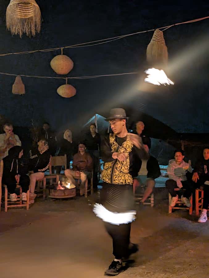 Marrakech: Agafay Desert Quad & Camel Rides, Dinner & Show - Berber music, dancing, and the fire finale