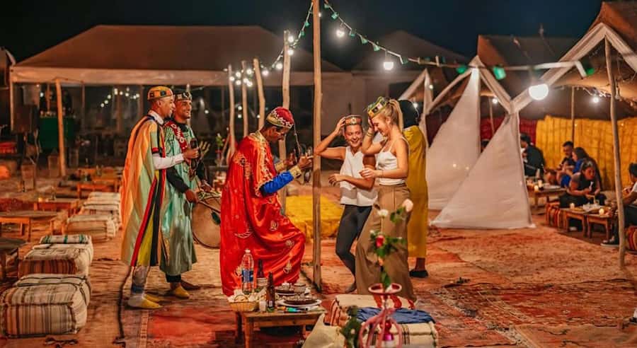 Marrakech: Agafay Desert Quad Camel Rides, Pool, Dinner Show - Moroccan Dinner Under the Open Sky
