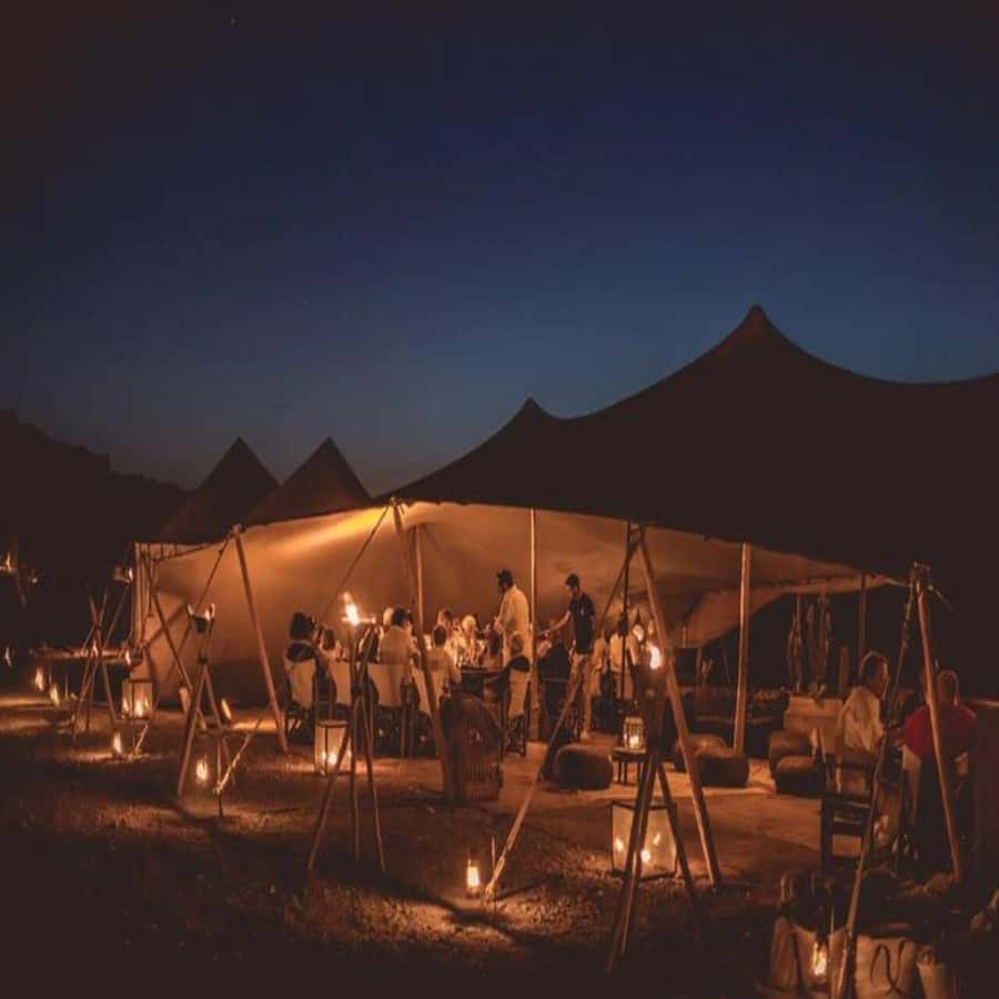 Marrakech: Agafay Desert Quad & Camel Rides with Dinner Show - A short camel trek at sunset