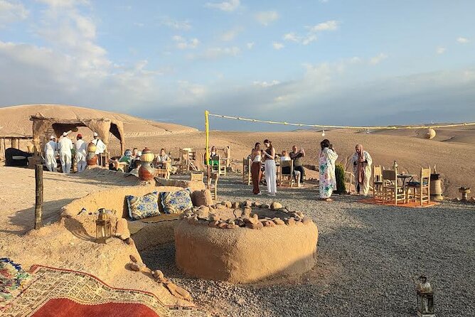 Marrakech: Agafay Desert Tour with Quad, Camel Ride & Dinner - Dinner by the bonfire changes the mood
