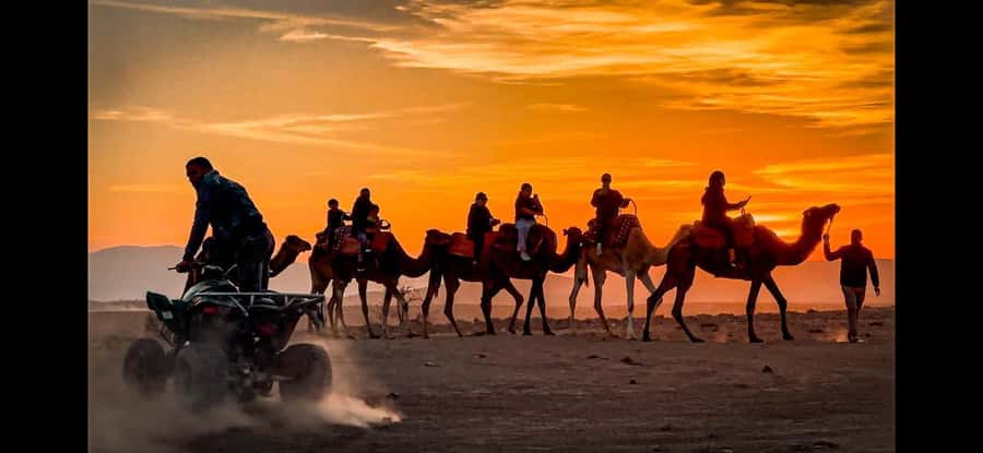 Marrakech: Agafay Dinner Show, Camel Ride, Quad, or Buggy - Dinner at camp with couscous, tagine, and tea