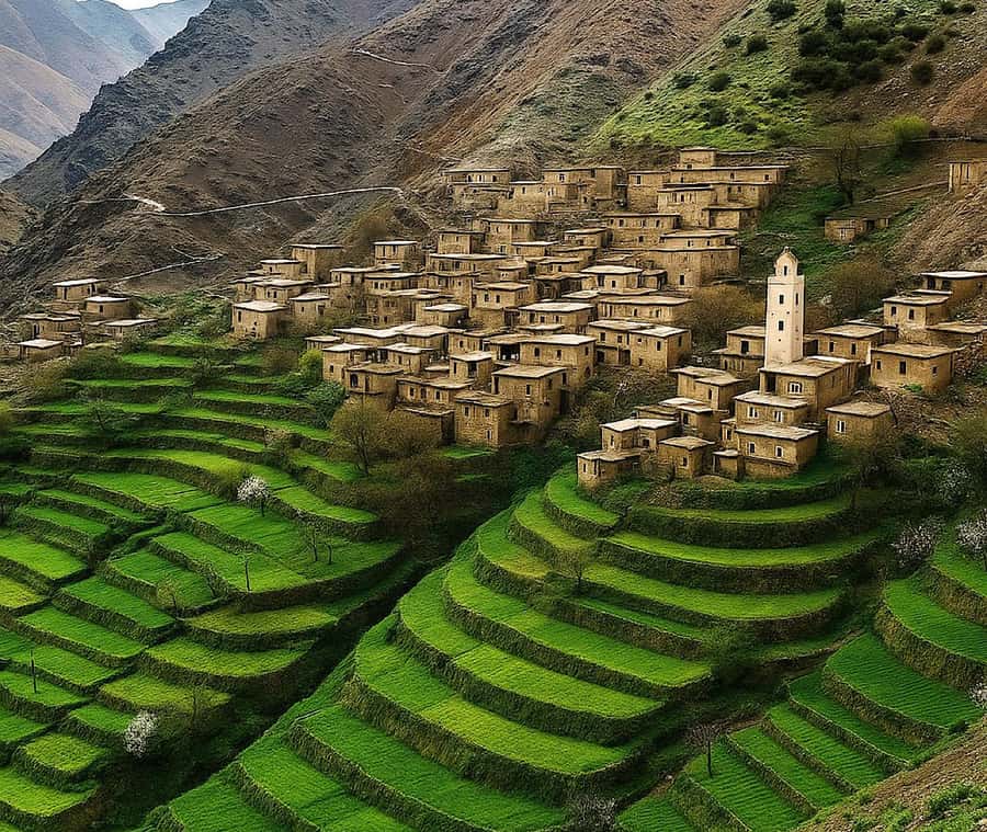Marrakech: Atlas Mountains & Agafay Desert Tour w Camel Ride - The waterfall route and changing mountain conditions