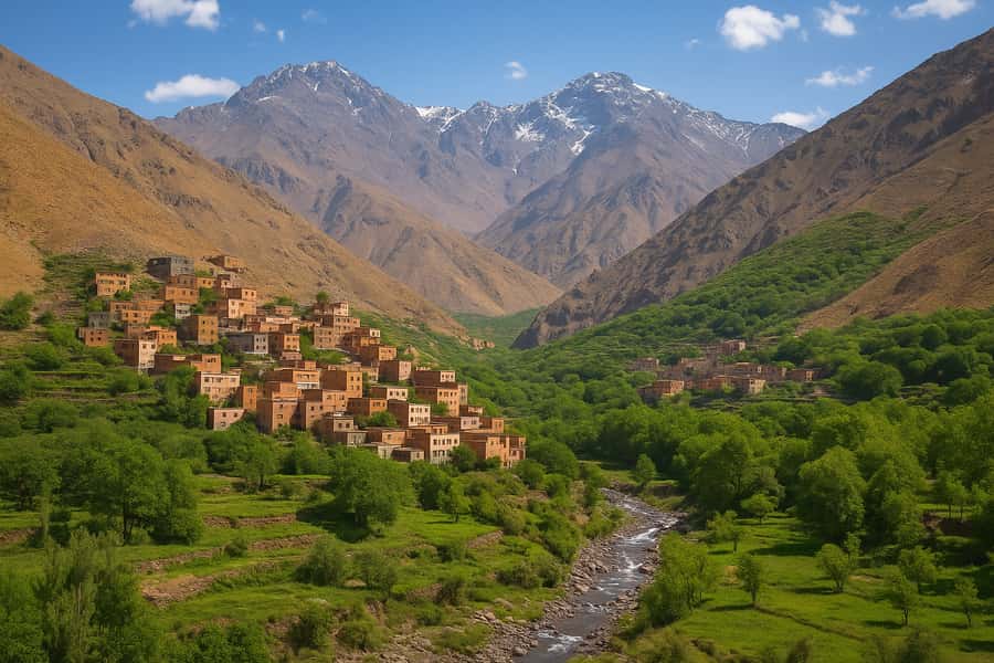 Marrakech: Atlas Mountains & Valleys Waterfall Hike w/ Lunch - Starting the Imlil Valley hike