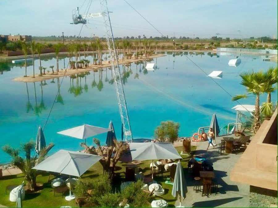 Marrakech: Cable Wakeboarding Experience - The setting: lake views and snowy Atlas peaks