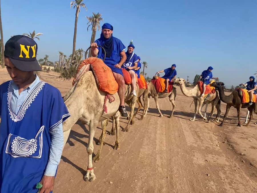 Marrakech Camel Ride in the Palmeraie Palm Grove - Getting dressed as a Tuareg