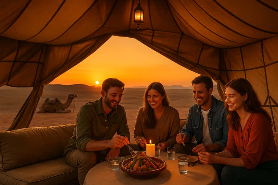 Marrakech: Camel Ride & Sunset Dinner with Fire Show - Key points to know before booking
