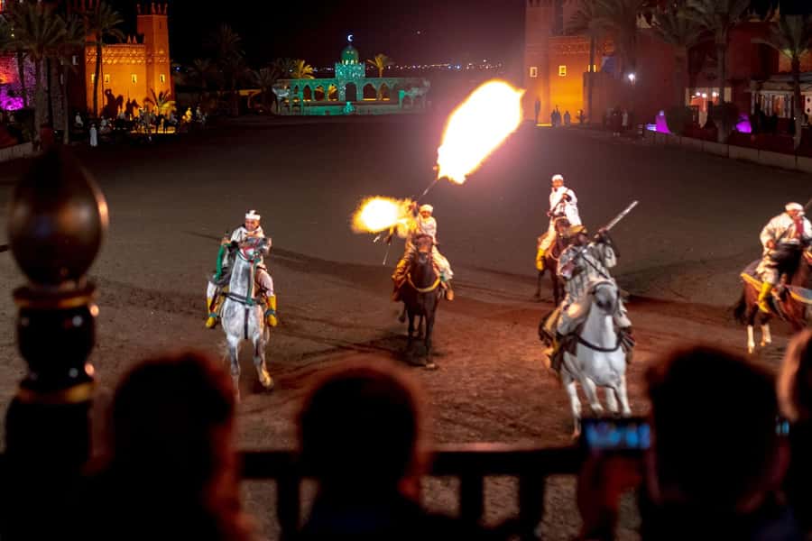 Marrakech: Chez Ali Fantasia Folklore Show & Moroccan Dinner - Knights, photographs, and the Ali Baba cave