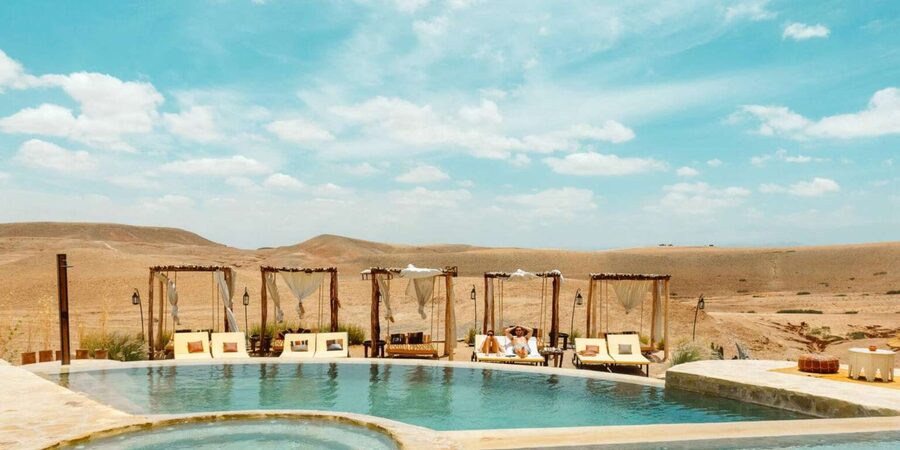 Marrakech: Day Pass in The Desert, swimming pool and lunch - Optional camel rides and camp activities