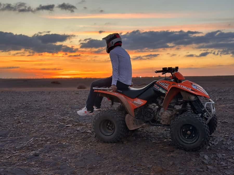 Marrakech: Desert and Palm Grove Sunset Quad Tour with Tea - What this Marrakech quad tour really offers