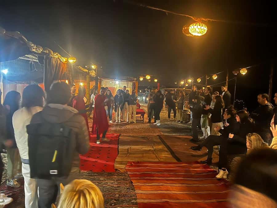Marrakech: Desert Quad Bike Tour with Tea & Optional Dinner - Dinner, tajine, music, and fire after dark