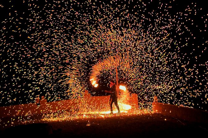 Marrakech: dinner in Agafay desert with a fire show & camel ride - Music, dancing, and the fire show