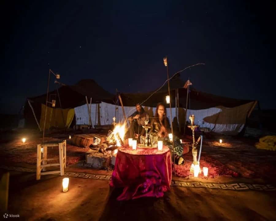 Marrakech Dinner Show Agafay Desert with Camels swiming pool - Berber music and the fire show