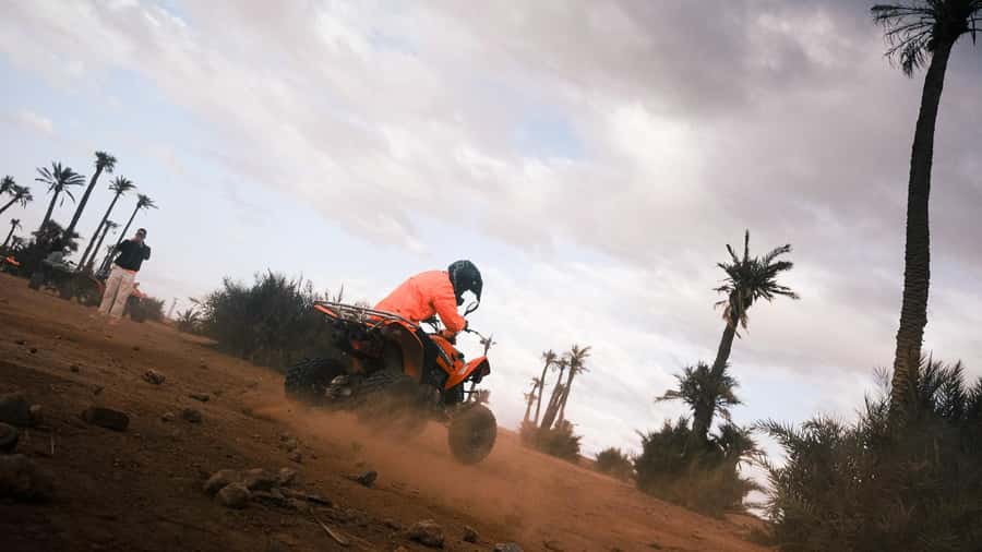Marrakech:excursion quad in Oasis palm & jbilat desert,tea - Safety and the role of the guide