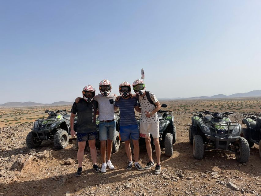 Marrakech, explore the palm grove desert by quad bike - Palm trees, dry ground, and useful photo stops