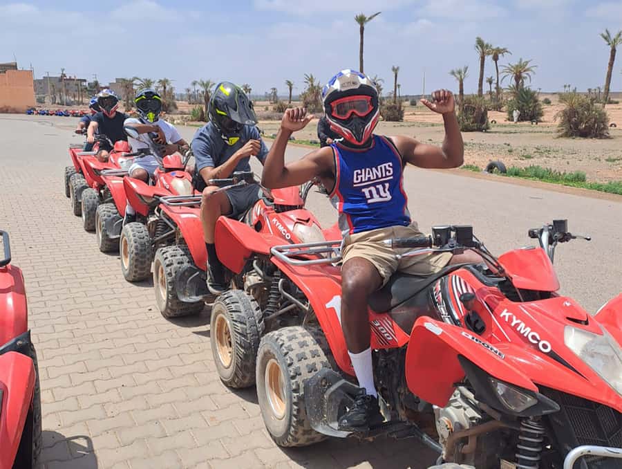 Marrakech: Guided Quad Bike and Camel Ride Tour with Tea - Riding the sandy tracks of the Palmeraie