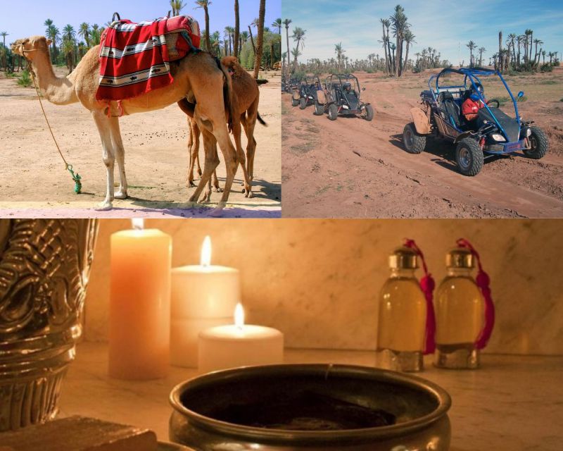 Marrakech: Half-Day Tour with Buggy Ride, Camel Ride and Spa - The Medina spa: hammam, scrub, and massage