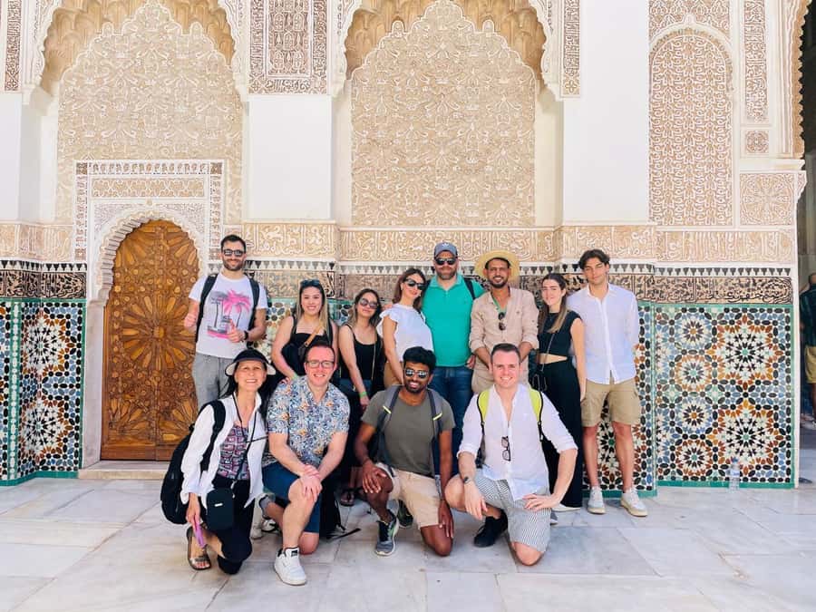Marrakech: Madrasa Ben Youssef, Secret Garden & Medina Tour - Ben Youssef Madrasa and its remarkable courtyard