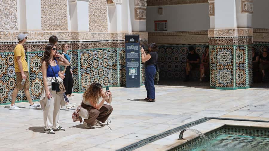 Marrakech: Madrassa Ben Youssef, Secret Garden & Medina Tour - Djemaa El Fna at the end of the walk