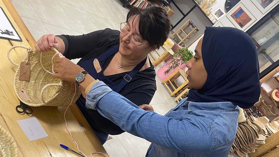 Marrakech Medina Basket Embroidery Workshop - The final photo and your finished piece