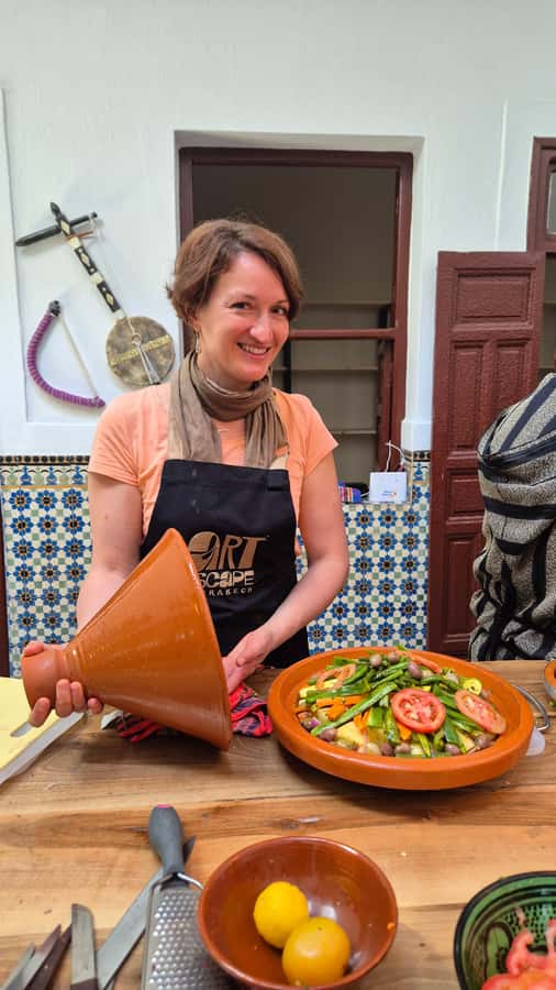 Marrakech: Moroccan Cooking Class with Amazing Local Chef! - Sitting down to eat what you prepared